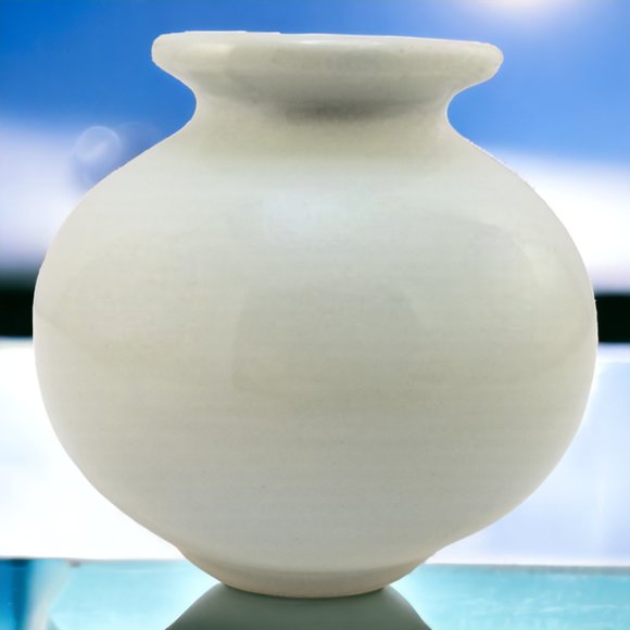 Vintage Japanese Bamboo Ginger Jar Glazed Cobalt Blue White Porcelain Vase - Picture 3 of 7